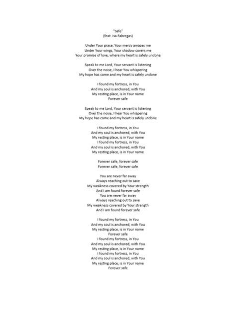 Safe Lyrics .